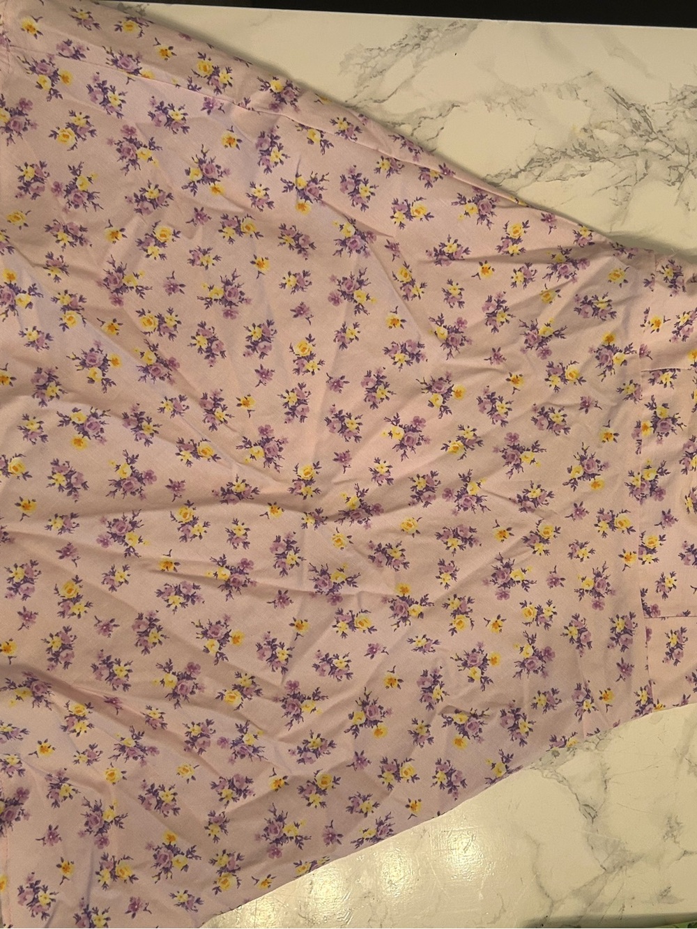 Zara Lavender Floral Cotton Pillowcase with Purple & Yellow Blooms